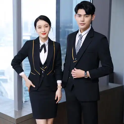 男女职业西装同款套装房产售楼部销售员工作服正装酒店工作制服