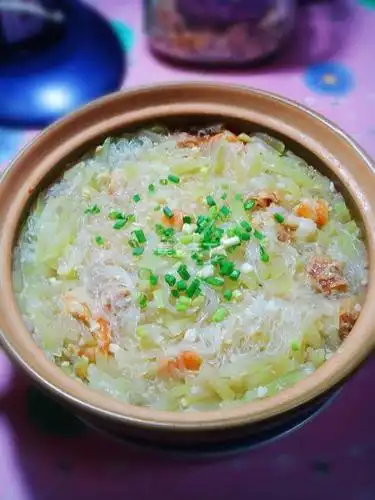 节瓜虾米粉丝煲