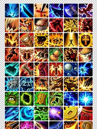 欧美q版本魔兽风 游戏手游技能图标 ico 透明png 美术素材 553