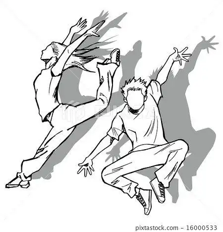 爵士舞的简笔画