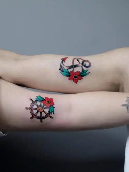 情侣_纹身图案手稿图片_阿九姑娘的纹身作品集