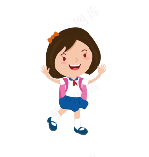 带红领巾的小女学生