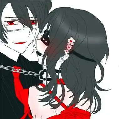 黑暗系血腥情侣头像高清冷酷暗红色的暗黑系情侣头像图片