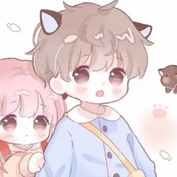 可爱简约情侣微信头像一左一右