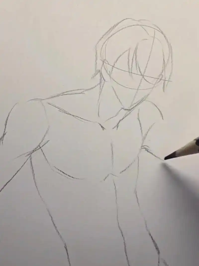 腹肌不用画的太明显!