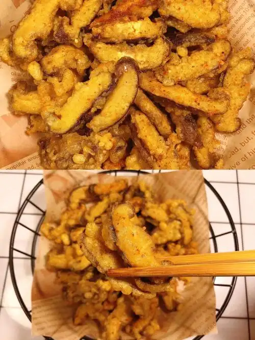 92好吃到舔手指的脆炸香菇太香了60