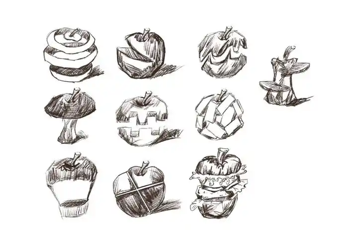 又是跟苹果过不去的一天#图形创意 #创意联想 #作业设计