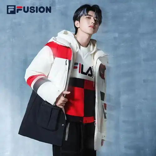 蔡徐坤同款filafacetasm斐乐潮牌2022中长情侣羽绒服运动羽绒服