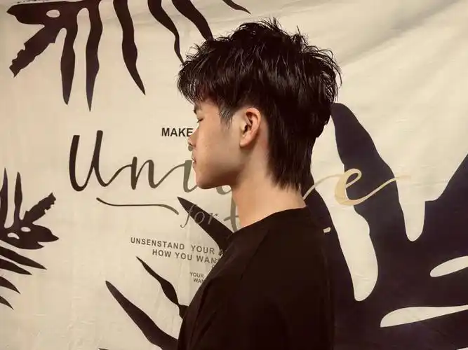 男士发型  #男生烫发  #狼尾发型  #烫染  小狼尾的烫发