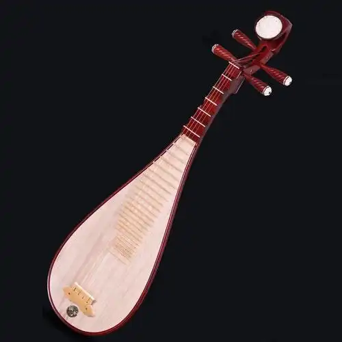 琵琶专业花梨原木木色抛光民族乐器成人配件琵琶