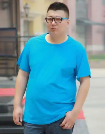 加肥加大男短袖t恤 夏季胖子短袖t恤男装大码t恤肥佬