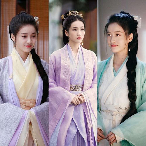 影视古装白发王妃容乐同款古装女汉服贵妃服拖尾古装清新飘逸古装