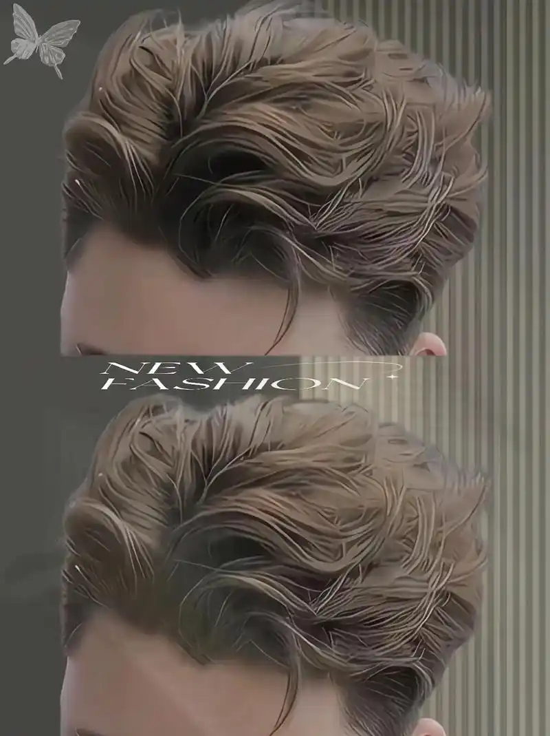 港风侧背 不挑脸型容易打理.男生最帅港风背头长度8cm到12 - 抖音