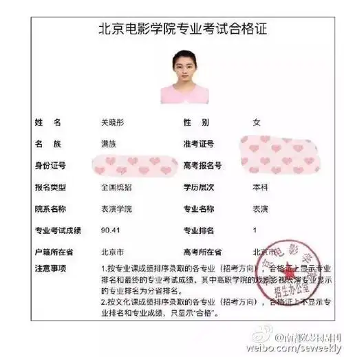 明星艺考生表现优异 关晓彤北京电影学院第一_高考网