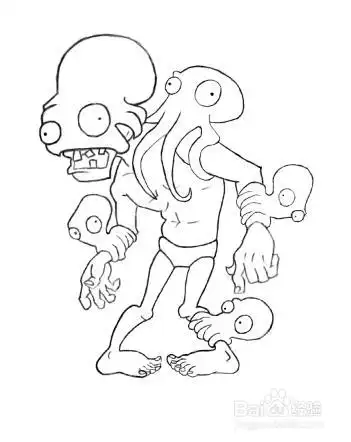 僵尸简笔画冰雪