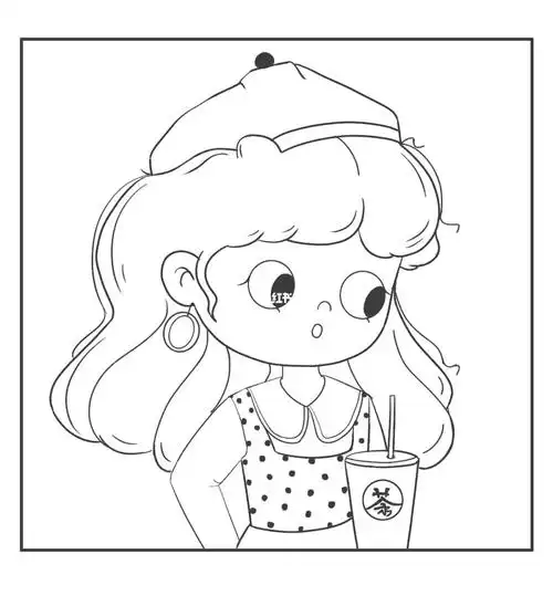 板绘|线稿头像练习|女孩97