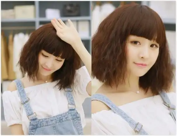 春节新潮短发:时尚丰盈玉米烫发型