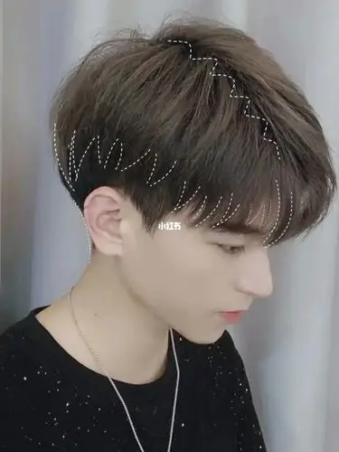 男生韩式气垫烫发型6015立体蓬松,超级帅气