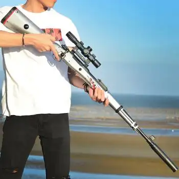 水弹抢贵的98k枪仿真不发射钢珠绝地求生儿童吃鸡awm24拉栓 awm黑色