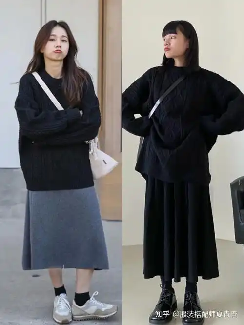 黑色毛衣如何搭配