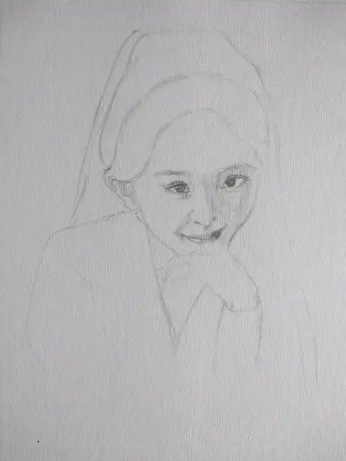 画渣的素描,巧笑嫣然的青丘白浅