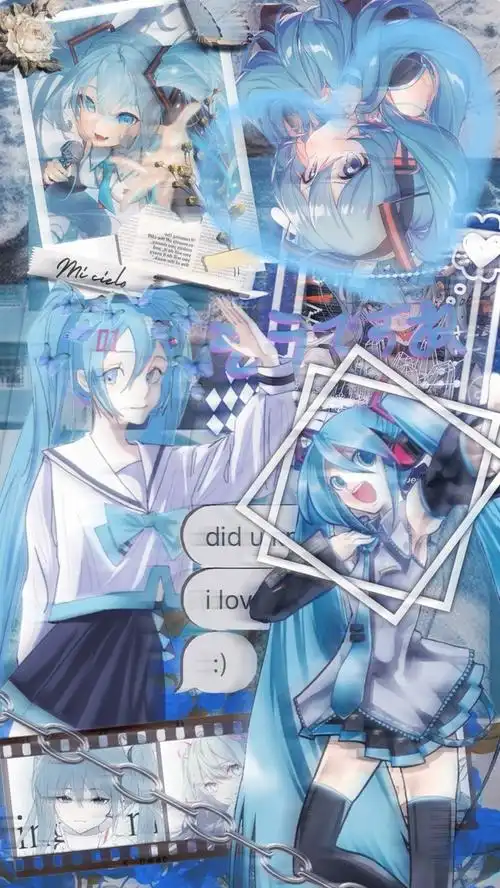 是miku酱的拼接壁纸两个版本有一些小偷懒关… - 半次元 - acg爱好者