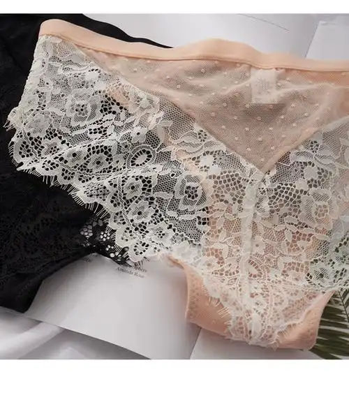 女性感女士内裤夏季隐形三角裤低腰无感蕾丝诱惑三角裤底裤
