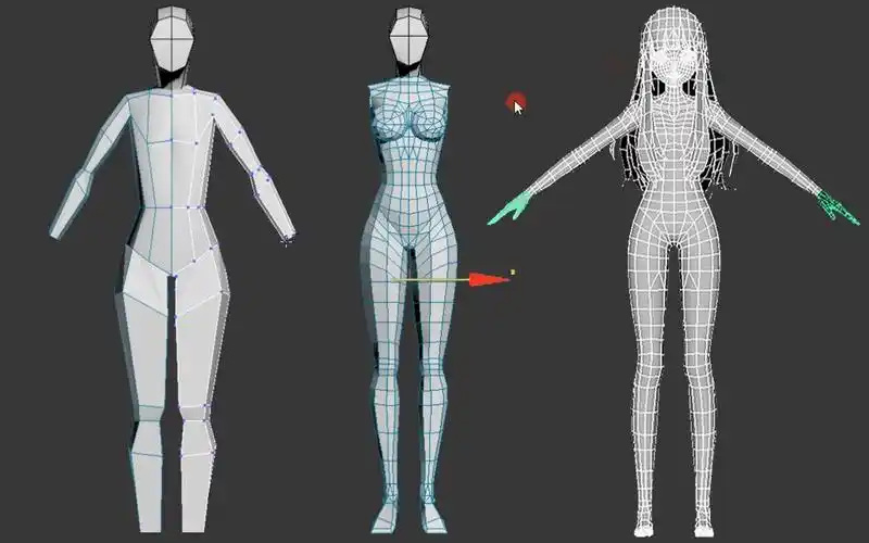 【3dmax人物建模】从拉box开始到女性人体模型制作,超详细的人物模型