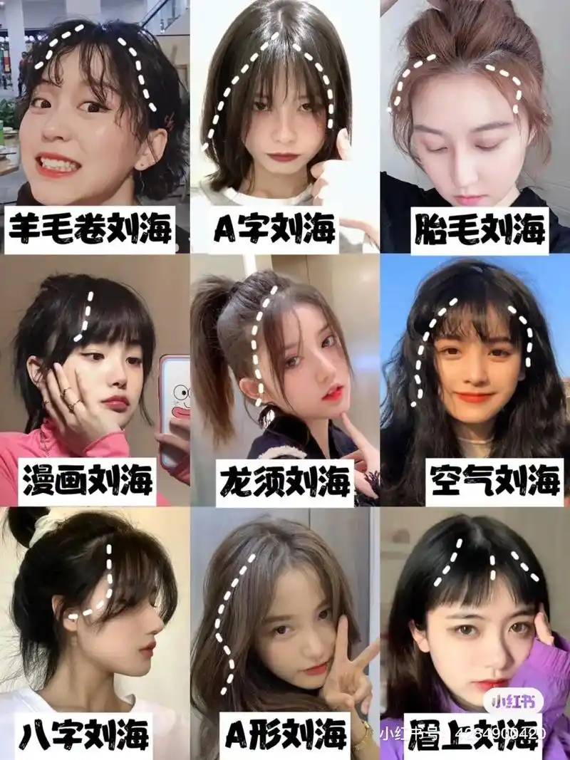 抖音图文来了 女生所有类型的刘海都在这了93赶紧收藏||| - 抖音