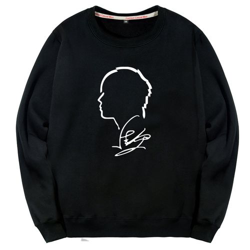 概朴旗舰店的优惠券大全—男装韩版长袖周杰伦剪影潮牌jay纪念衫应援