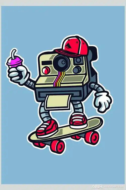 卡通手绘机械怪兽矢量素材素材