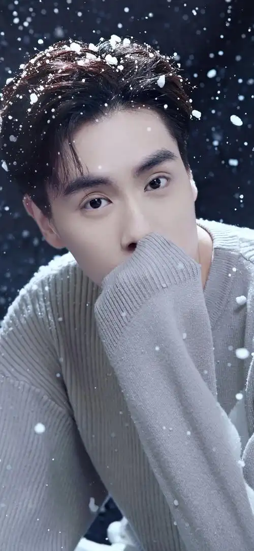 胡一天冬日帅气摄影手机壁纸