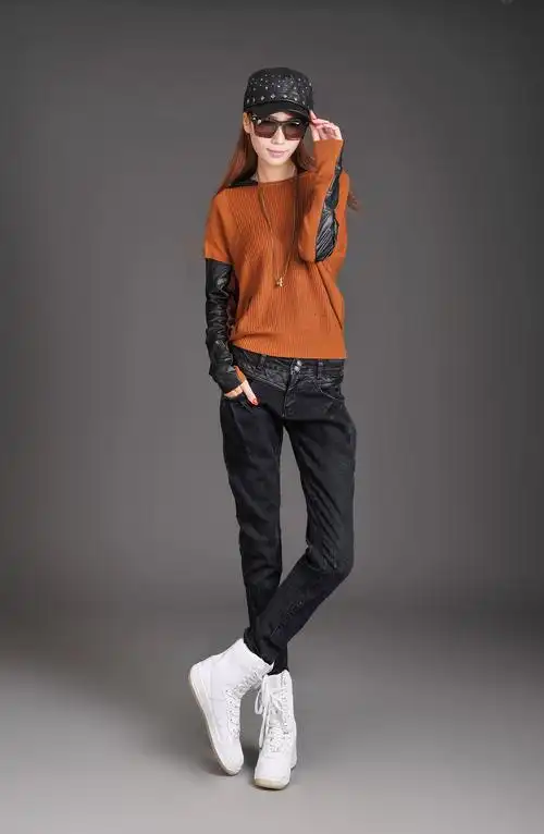 新款女式牛仔长裤黑色磨砂街头百搭潮流女式铅笔裤小脚裤厂家批发