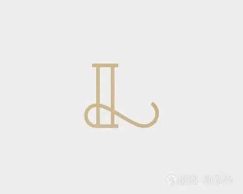 溢价字母 l 标志设计.豪华线性创意会标