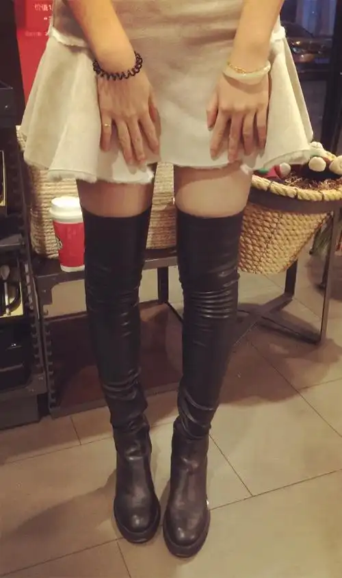 超爱过膝大腿靴腿粗扒的够紧不喜勿喷girlshy