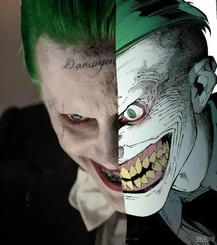 《自杀小队》未曝光剧照公布 小丑表情狰狞,满脸癫狂