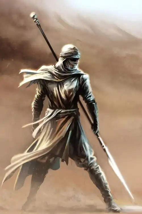 长矛刺客手绘手机壁纸-动漫-3g壁纸