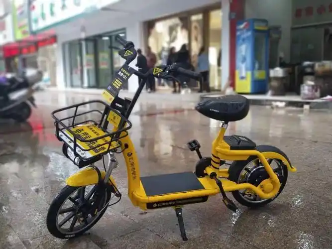 据了解,我县引进了国内最大的智能无桩共享电单车品牌" 松果电单车"