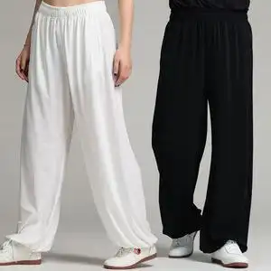 古韵中华太极灯笼裤女春夏秋季款宽松侧袋棉绸莫代尔棉麻练功裤男
