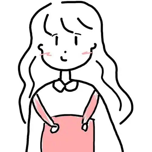 开黑头像少女可爱简笔画简约