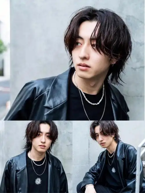 男士发型男士凌乱中分