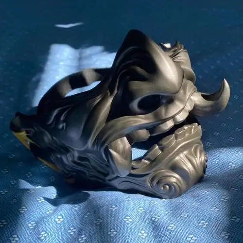 般若面具 武士cos. 日式半脸#万圣节  #面具  ##鬼武士