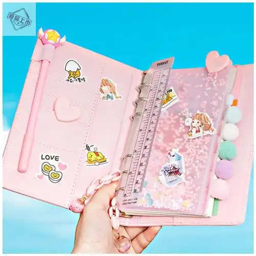 ins风手账本少女心可拆卸活页笔记本网红手帐本套装本子可爱韩版