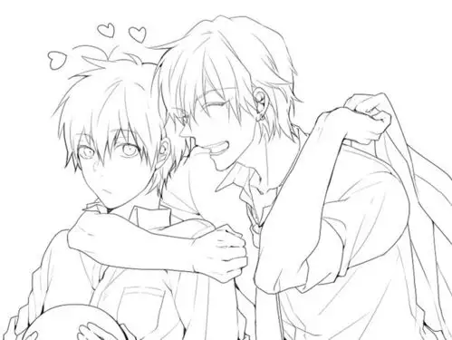 耽美风格 动漫人物彩图 线稿290张 手绘插画漫画 sai临摹上色素材