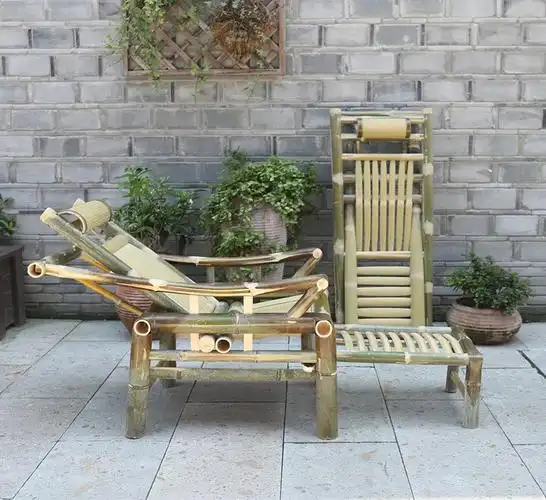 老人躺椅午休阳台躺椅摇椅老式竹椅躺椅家用折叠椅休老人午睡椅阳台