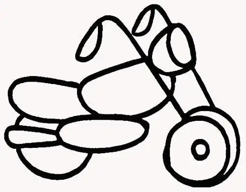 教你如何画摩托 帅气的摩托车