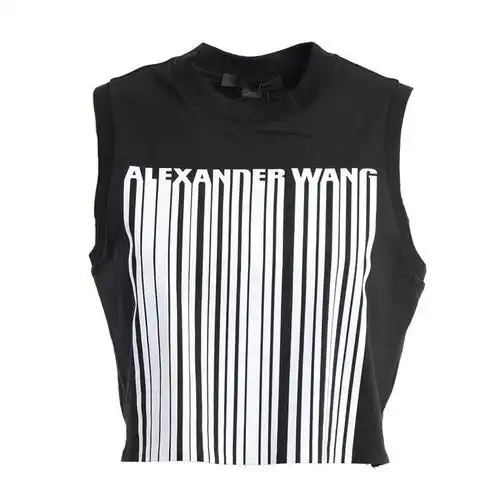 alexander wang/亚历山大.王 女士 纯棉 经典logo印花 短袖t恤 zi