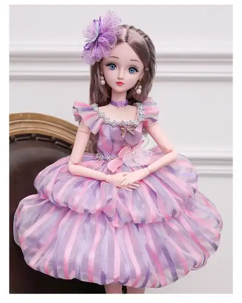 60厘米芭比娃娃大号超大公主大套装会说话玩具女孩洋娃娃60厘米可眨眼