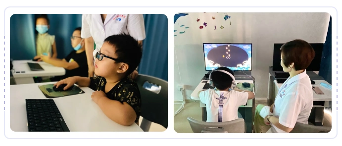 4d斜弱视训练系统把视觉刺激图案与游戏相结合,根据孩子的