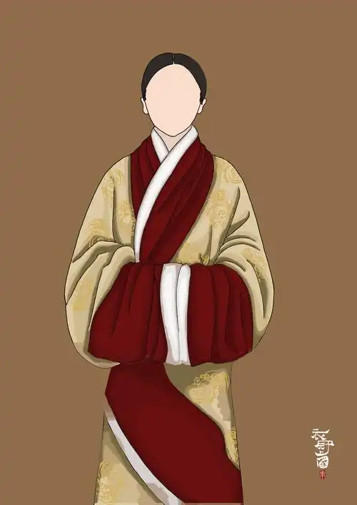 ps手绘jpg～(汉)曲裾裙